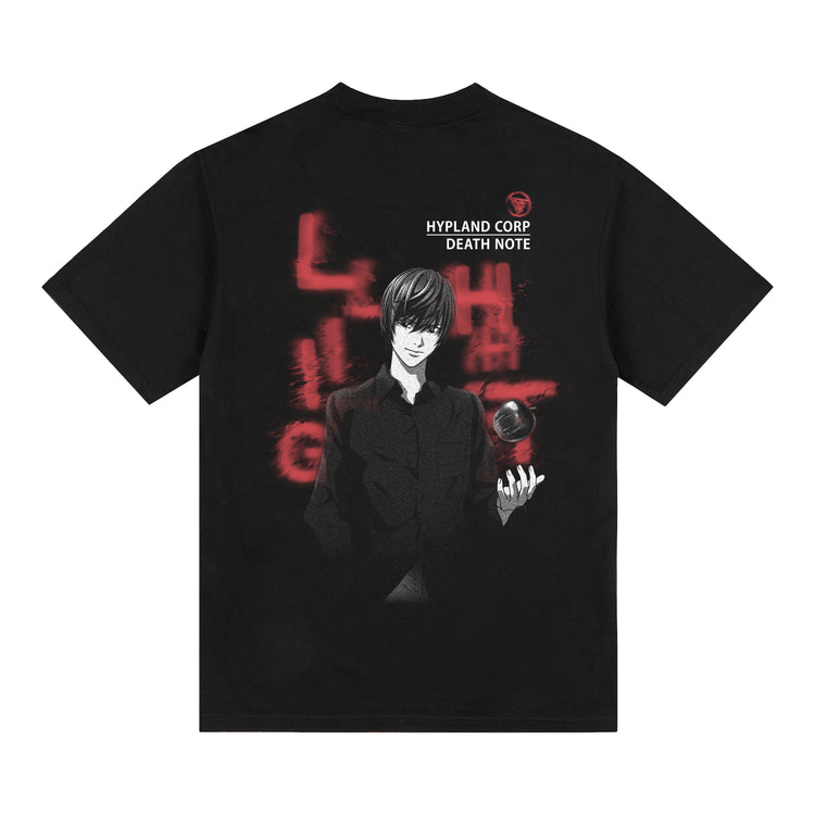 DEATH NOTE LIGHT BLUR SHIRT (BLACK)