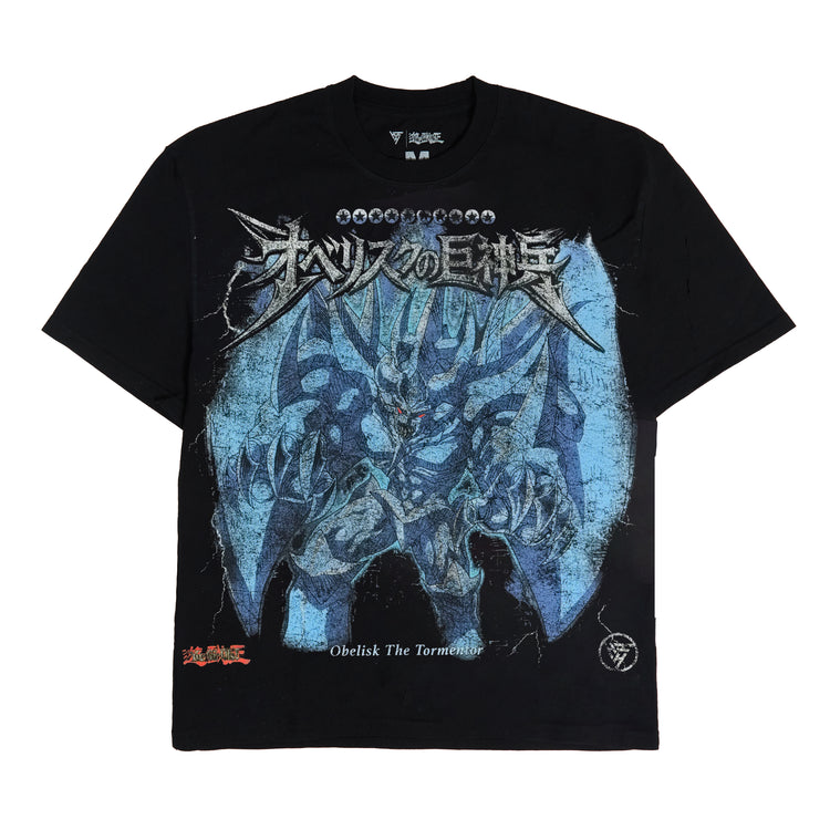 YUGIOH OBELISK JUMBO PRINT SHIRT (BLACK)
