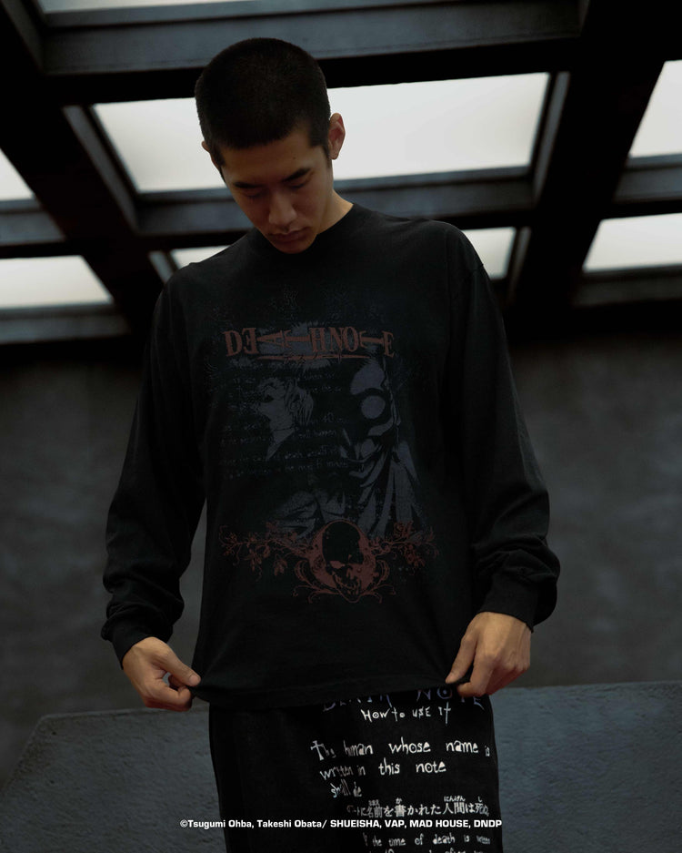 DEATH NOTE SHADOW LONG SLEEVE SHIRT (BLACK)