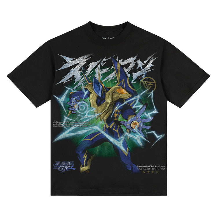 YUGIOH SPARKMAN JUMBO PRINT SHIRT (BLK)
