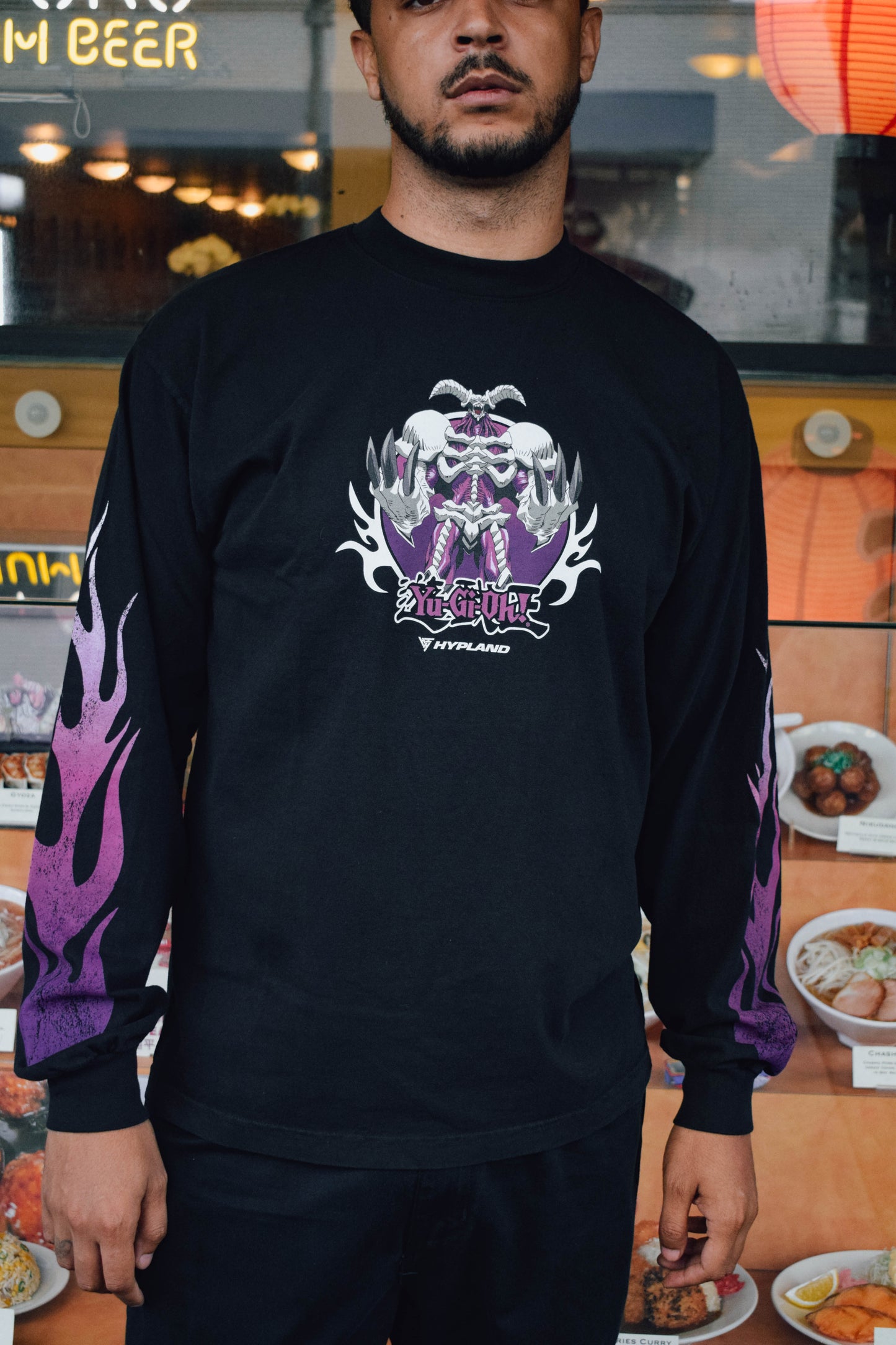 YUGIOH SUMMON SKULL LONG SLEEVE SHIRT (BLACK)