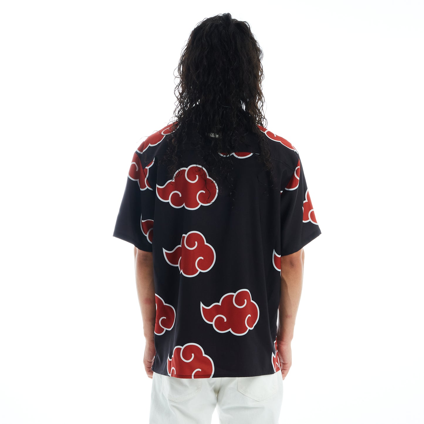 NARUTO AKATSUKI BUTTON UP SHIRT (BLACK)