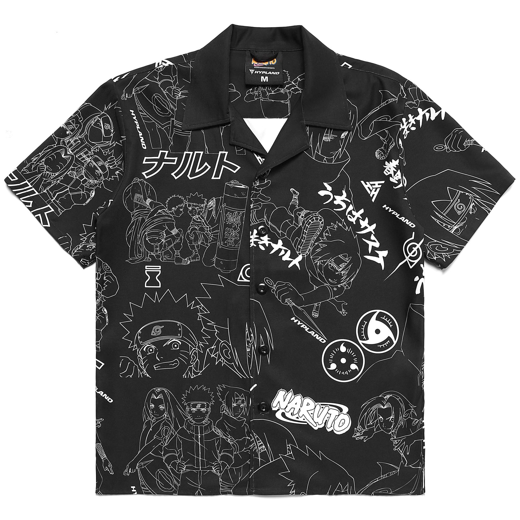 NARUTO ALL OVER PRINT BUTTON UP SHIRT (BLACK) – Hypland