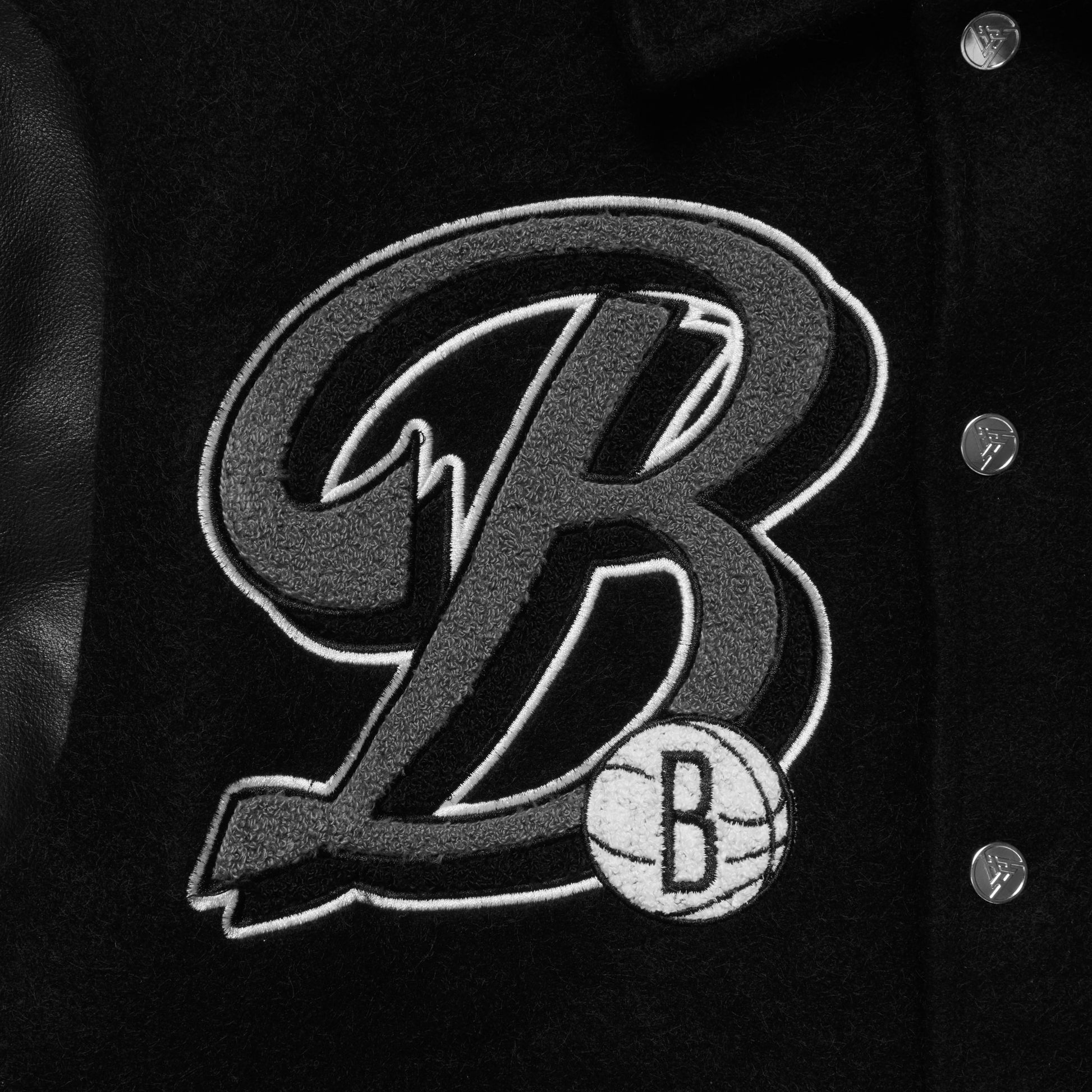Brooklyn Nets Full Leather Jacket - Black Medium