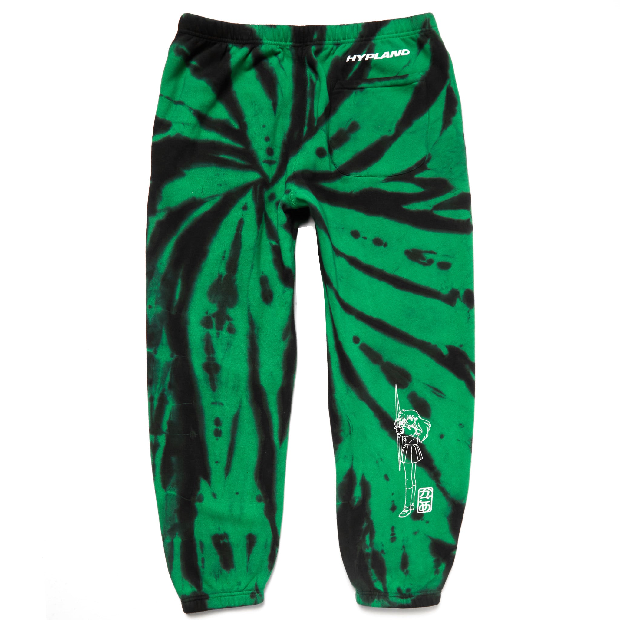 Green and black 2025 tie dye sweatpants