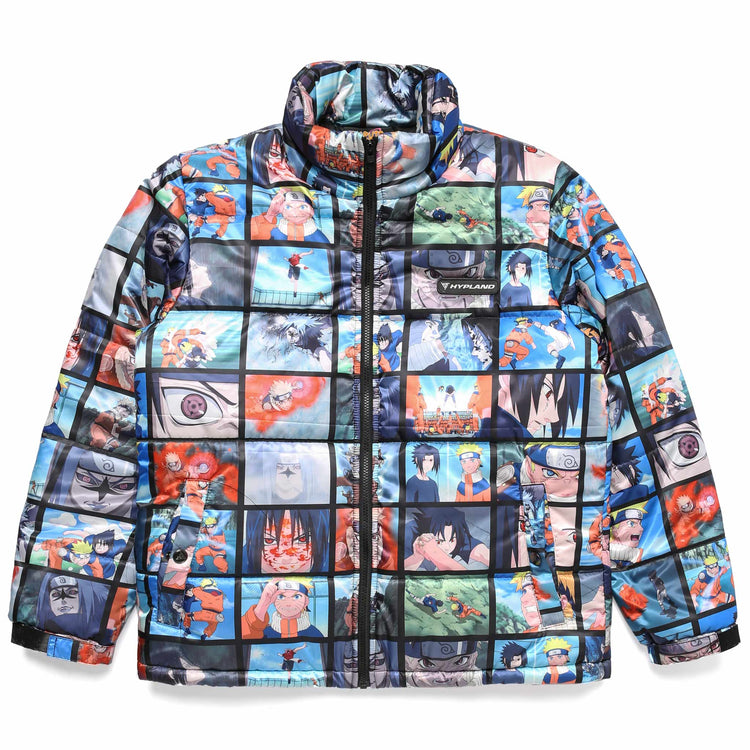 NARUTO VS SASUKE SCENES PUFFER JACKET (MULTI)