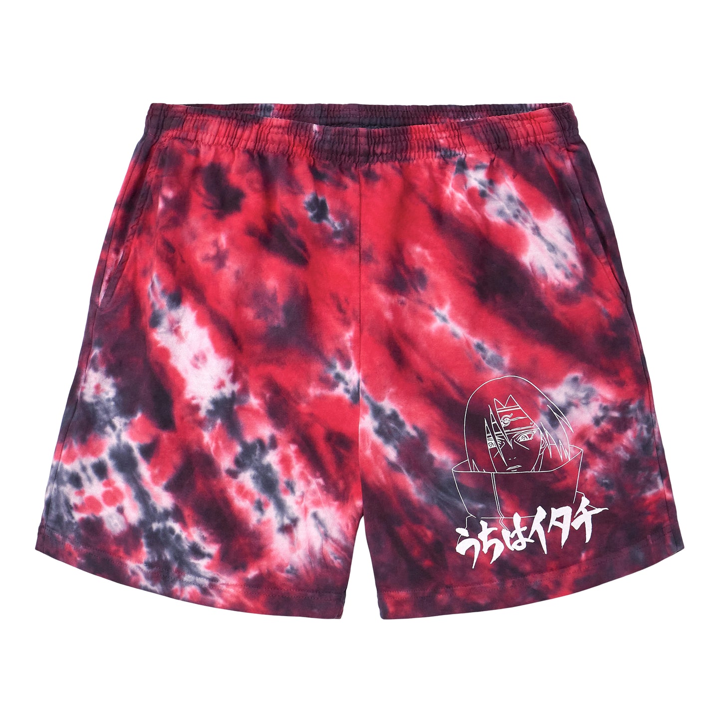 NARUTO ITACHI CHARACTER SHORTS (RED TIE DYE) – Hypland