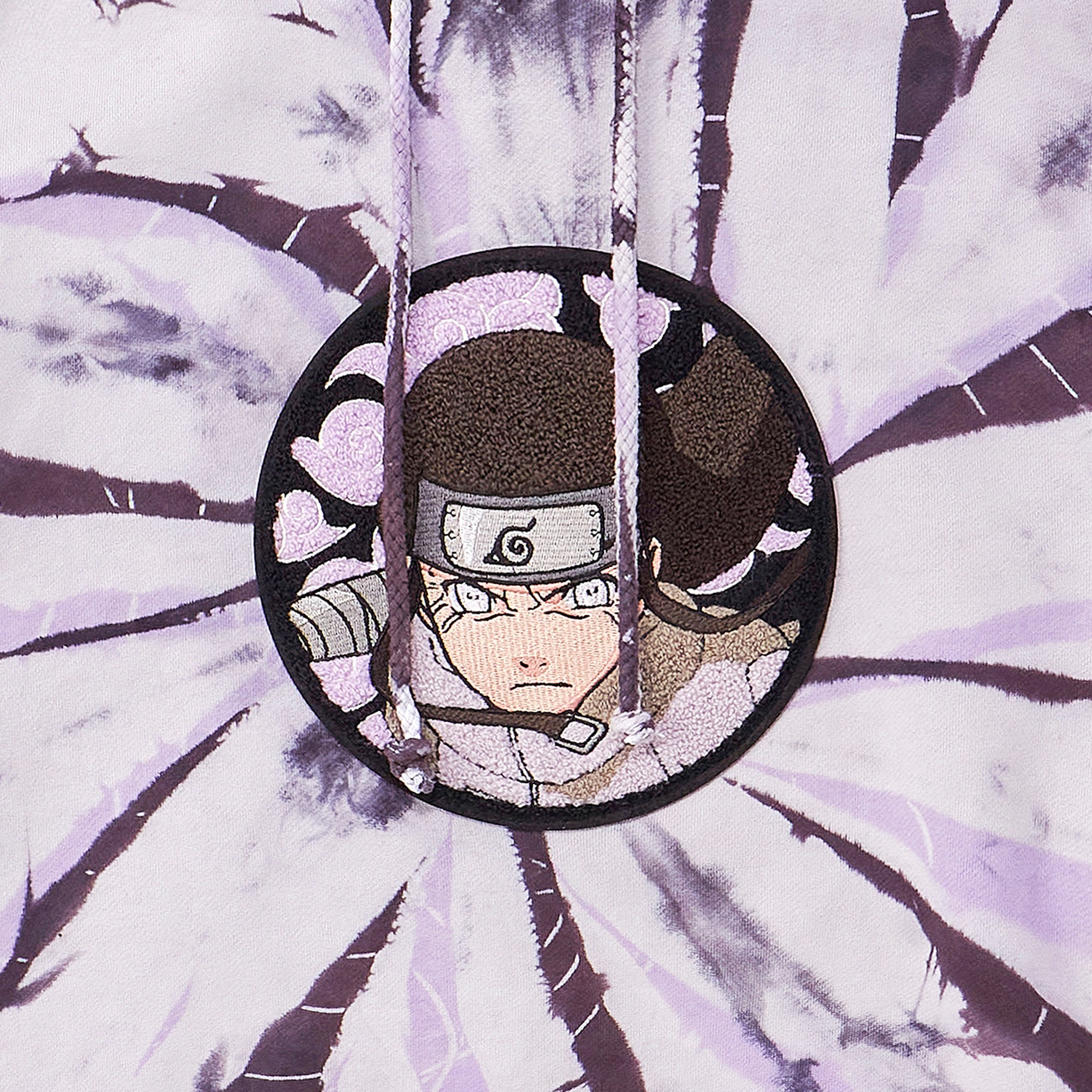 NARUTO NEJI CHENILLE HOODIE LILAC TIE DYE Hypland