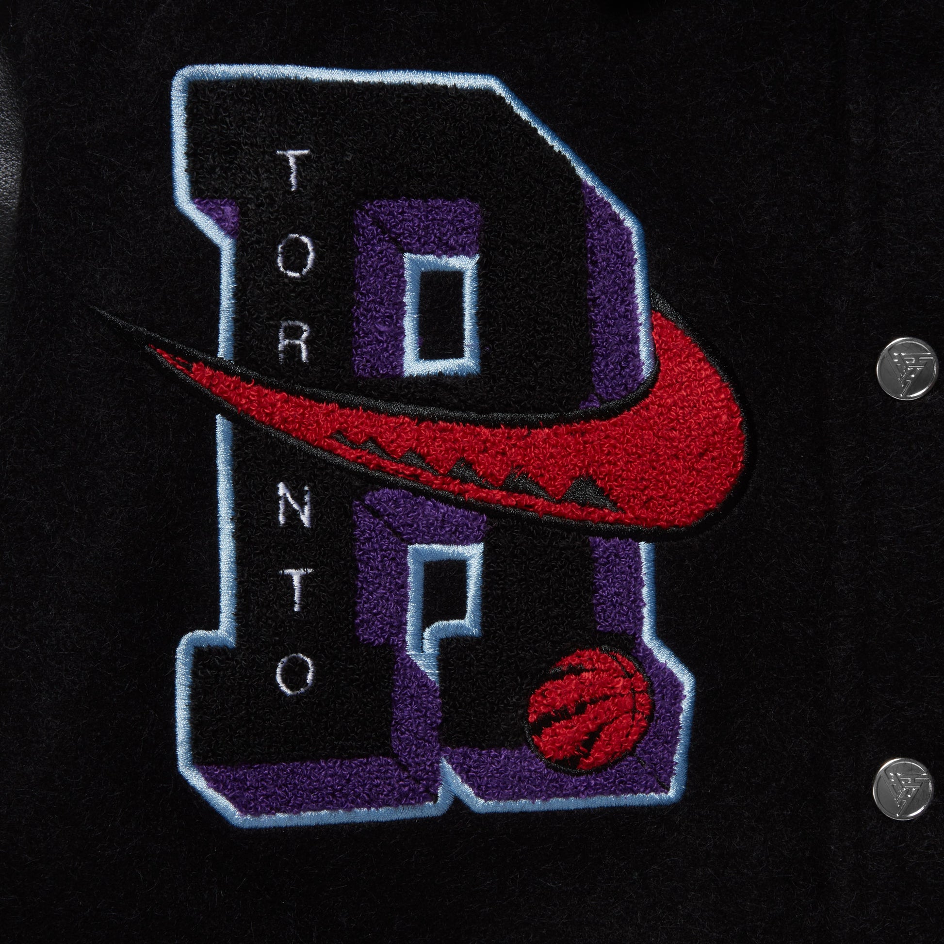 Toronto Raptors NBA Red and Black Letterman Jacket
